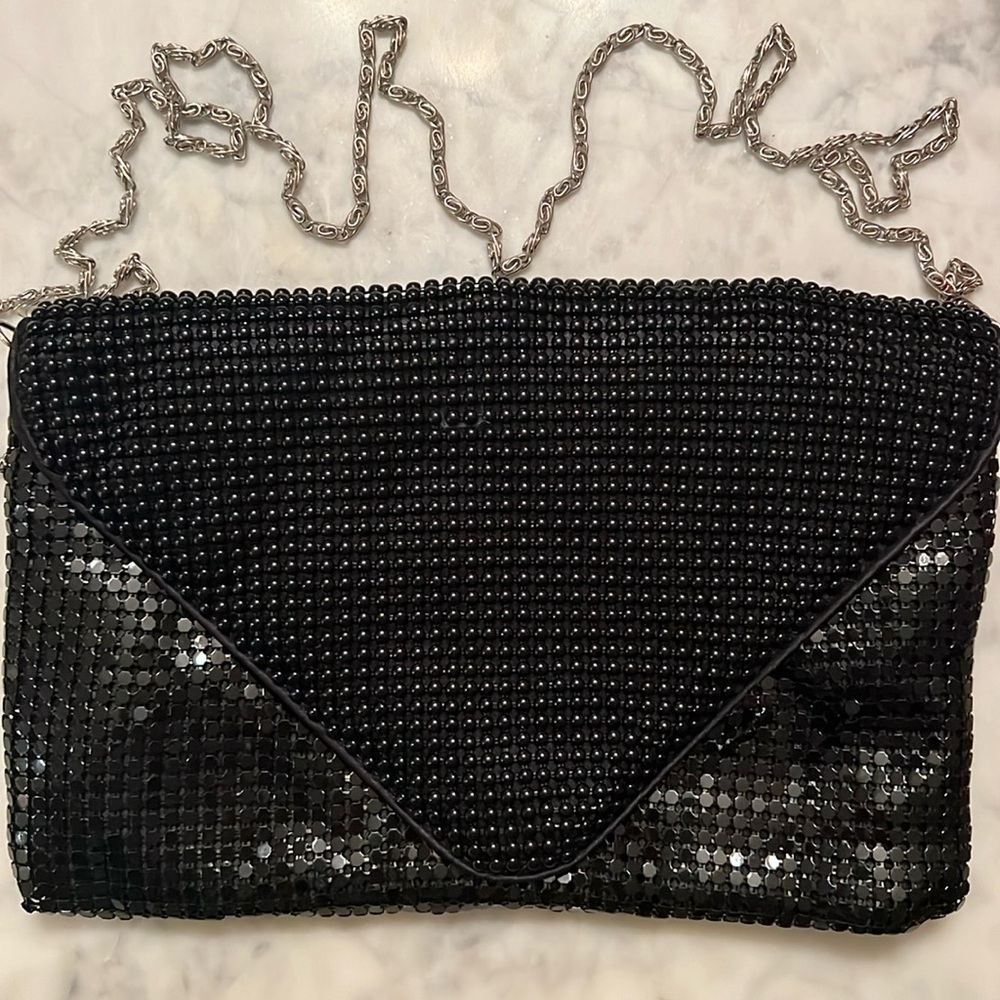 Black sequence purse
